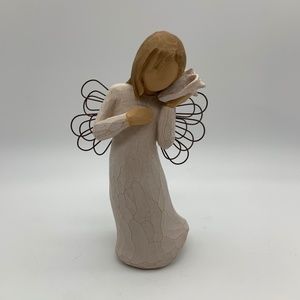 Willow Tree Thinking of You Angel Holding Conch Shell Demdaco 2004 Susan Lordi